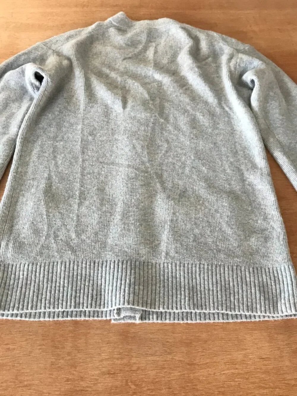 J. Crew Cardigan Women M Gray Button Up Pocket Nylon Wool Alpaca Long Sleeve